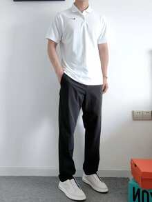 Áo Polo thể thao ngoài trời Nike Court Dri-FIT Logo màu trơn, màu trắng - trắng - Xem 9