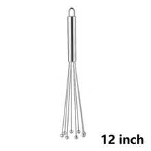 Stainless Steel Egg Beater, Kitchen Baking Whisk Tool, Cake Cream Whipper - Silver - View 13