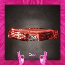 1pc Elastic Sequin Waist Belt With Buckle, Suitable For Women's Daily Commute, Casual Outings, Dance Parties, Travel & Vacation, And Various Occasions - Multicolor - View 7