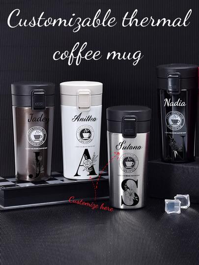 Customizable Vacuum Stainless Steel Coffee Cup Creative Handle Insulated Cup Vacuum Portable Car Cup Gift Cup Office Bedroom Water Cup