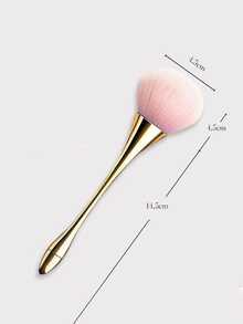 1pc Large Round Angled Foundation Brush, Professional Synthetic Hair Makeup Brush For Foundation And Contouring - A - View 6