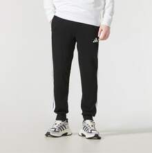 Adidas 阿迪达斯 M 3S FT TC PT 舒适柔软休闲针织运动裤，男士 - 黑色 - 查看 2