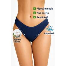 Kit 10 Tanga Conforto Em Algodão Calcinha Cores Sortidas Dia a Dia - Multicolorido - Visão 8
