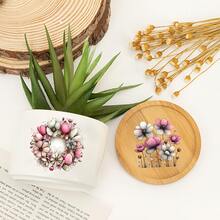 4pcs/Set Whimsical Flowers Spring Theme UV Transfer Stickers | Self-Adhesive Plastic Decals For Crafts, Mugs, Laptops & Water Bottles, High-Quality Prints, Durable, EYESWEB - Multicolor - View 3