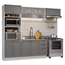 Cocina Integral Completa Modular Madesa Vik 270cm BG 03 - Blanco y Gris - Ver 12