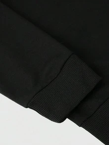 Áo hoodie nam cổ cao giữ ấm, màu trơn, kiểu dáng tối giản, thích hợp phối cùng quần jeans để mặc hàng ngày. - màu đen - Xem 9