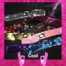 1pc Elastic Sequin Waist Belt With Buckle, Suitable For Women's Daily Commute, Casual Outings, Dance Parties, Travel & Vacation, And Various Occasions - Multicolor - View 2