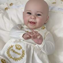 Reborn Baby Doll, Realistic Newborn, Silicone Body, On - Gold - View 3