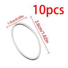 10pcs Stainless Steel Oval Hollow Pendant Connectors, Suitable For DIY Resin, Jewelry Making, Necklace, Bracelet, Beaded Earrings, Handmade Frame Accessories, Multi-Size - Stainless Steel Ring - View 14