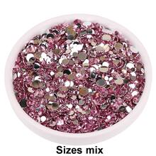 2mm-6mm Mixed Size, 2000pcs/Pack, Multi-Color, Flat Back Round Crystal Rhinestone Gems, DIY Nail Art Stones, Diamond Design Accessories, Glitter Nail Stickers Decor, Suitable For Phone Cases, Clothes, Bags, Shoes, Crafts. Nail Art Supplies, Nail Decorations. - Multicolor - View 24