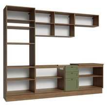 Cocina Integral Completa Modular Madesa Vik 270cm MV 05 - Marrón y Verde - Ver 10