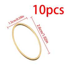 10pcs Stainless Steel Oval Hollow Pendant Connectors, Suitable For DIY Resin, Jewelry Making, Necklace, Bracelet, Beaded Earrings, Handmade Frame Accessories, Multi-Size - Stainless Steel Ring - View 16