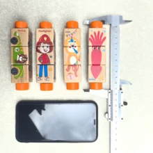 四合一扭转拼图积木，适合儿童，包含交通工具、动物、海洋动物和职业主题，可进行感官抓握训练、图案匹配，促进亲子互动，大型积木，是送给男孩女孩的圣诞节/生日礼物。 - 彩色 - 查看 3