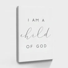 1pc I Am A Child Of God Poster, Inspirational And Motivational Wooden Framed Wall Art, Wrapped Canvas Vintage Prints Poster, John 112 - Minimalist, Minimalist, Modern, Graphic Style, Birthday Party Decor, Decorative Wall Art for Living Room Bedroom Office, Hanging Hardware Included - Wrapped Framed Canvas, Vertical - Lienzo enmarcado - Ver 1