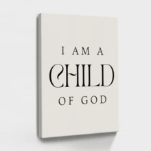 1 pieza Cuadro "Soy hija de Dios", Inspiracional, Cuadro de madera, Póster vintage, Juan 1:12 - Minimalista, Moderno, Estilo gráfico, Decoración de fiesta, para sala, recámara, oficina, incluye accesorios - Lienzo enmarcado, Vertical - Lienzo enmarcado - Ver 1