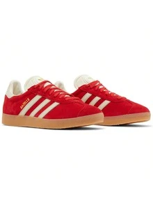 Adidas Wmns Gazelle 'Scarlet Aluminum'- IF7161 - 紅白色 - 查看 3