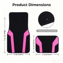 Bộ 4 thảm trải sàn ô tô sọc xám - Làm từ sợi polyester - Phù hợp cho xe sedan, xe tải, SUV | Dễ dàng vệ sinh, phụ kiện nội thất, ghế trước và sau, sử dụng được quanh năm, quà tặng ngày lễ hoàn hảo - sọc - Xem 10