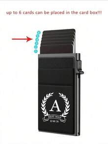 Customized Aluminum Alloy Anti-Theft Card Holder Wallet - Automatic Pop-Up Card Clip With Cash Pocket, Ultra-Thin RFID Blocking Men's Wallet Credit Card Holder, Aluminum Alloy Minimalist Business Anti-Demagnetization Credit Card Case, Suitable For Banknotes, Coins And Debit Cards - Multicolor - View 2