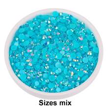 2mm-6mm Mixed Size, 2000pcs/Pack, Multi-Color, Flat Back Round Crystal Rhinestone Gems, DIY Nail Art Stones, Diamond Design Accessories, Glitter Nail Stickers Decor, Suitable For Phone Cases, Clothes, Bags, Shoes, Crafts. Nail Art Supplies, Nail Decorations. - Multicolor - View 79