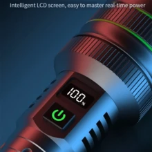 1 đèn pin LED sạc lại được, tầm chiếu xa cực mạnh, có thể điều chỉnh tiêu cự, độ sáng cao, thích hợp cho hoạt động ngoài trời, cắm trại, tự vệ. - Như thể hiện trong hình ảnh - Xem 7