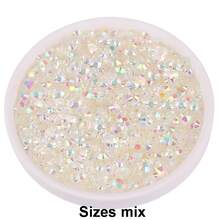 2mm-6mm Mixed Size, 2000pcs/Pack, Multi-Color, Flat Back Round Crystal Rhinestone Gems, DIY Nail Art Stones, Diamond Design Accessories, Glitter Nail Stickers Decor, Suitable For Phone Cases, Clothes, Bags, Shoes, Crafts. Nail Art Supplies, Nail Decorations. - Multicolor - View 49