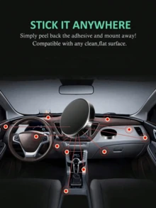Alloy Dashboard Paste 1PC Mini Magnetic Phone Holder Made Of Metal A Multi-Functional Car Phone Navigation Holder Compatible With Iphones And Android Phones Birthday Gift Car Accessory For Family And Friends Car Phone Holder Valentine's Day Gift - Multicolor - View 8