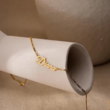 Collier de style bohème élégant - Collier mat personnalisé pour femmes - Bijou pendentif de style bohème élégant avec nom/initiale, 1 pièce chaîne en acier inoxydable 304, cadeau personnalisable pour elle, anniversaire, fête des mères, occasions quotidiennes et formelles - Cadeau de bijou personnalisé - givré multicolore - Voir 5