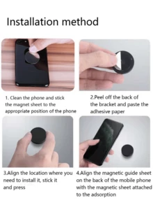 Alloy Dashboard Paste 1PC Mini Magnetic Phone Holder Made Of Metal A Multi-Functional Car Phone Navigation Holder Compatible With Iphones And Android Phones Birthday Gift Car Accessory For Family And Friends Car Phone Holder Valentine's Day Gift - Multicolor - View 12