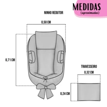 Portable Crib Set With Nest And Nursing Pillow Featuring Our Lady | Divine Protection For Baby Boy/Girl | Washable, Hypoallergenic Cover - Navy Blue - View 2