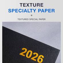 Tapsin 2026 Diary A5 Page A Day/Week To View Diary Hardback Case Bound Back Cover - Black - View 4