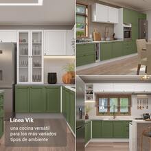 Cocina Integral Completa Modular Madesa Vik 280cm BV 01 - Blanco y Verde - Ver 5