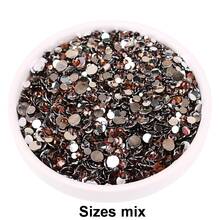 2mm-6mm Mixed Size, 2000pcs/Pack, Multi-Color, Flat Back Round Crystal Rhinestone Gems, DIY Nail Art Stones, Diamond Design Accessories, Glitter Nail Stickers Decor, Suitable For Phone Cases, Clothes, Bags, Shoes, Crafts. Nail Art Supplies, Nail Decorations. - Multicolor - View 12
