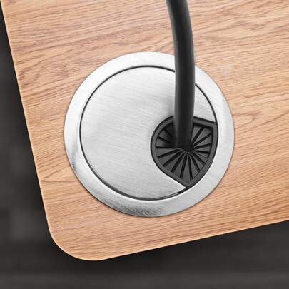 桌面穿线孔盖，2/2.36 英寸，坚固塑料材质，电脑穿线孔盖，办公线缆盒，线缆孔盖整理器，五金配件，电缆夹扣，实用桌面电缆固定器，可拆卸孔盖，用于整理家庭和办公桌上的电缆/多色