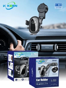 Windshield Car Phone Holder With Suction Cup - Black - View 10