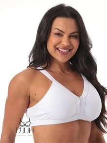 Women's Basic Bra Reinforced Casual Without Padded Comfort Microfiber - 白色 - 查看 3