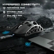 ATTACK SHARK R3 46g Ultra-Light Magnesium Alloy Wireless Gaming Mouse, Bluetooth/2.4GHz/Wired Computer Mouse, 8000Hz Wireless Polling Rate, PAW3395 26K DPI Optical Sensor Programmable Mouse Compatible With Windows/ - Multicolor - View 4