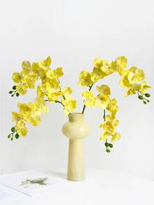 1/3/6 bông hoa lan Phalaenopsis nhân tạo, cao 69cm. Hoa giả thích hợp để trang trí tường, phòng khách, phòng ngủ, đám cưới, tiệc tùng, bàn làm việc, nhà cửa, văn phòng, trang trí bàn tiệc, ngoài trời, sân vườn. Thích hợp cho mùa xuân, hè, thu, đông. - Màu vàng - Xem 6