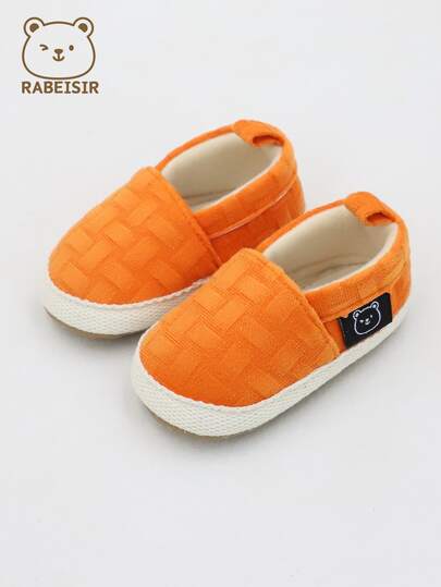 RABEISIR Zapatos pre-caminantes para bebé, de tela geométrica con diseño slip-on, suaves y cómodos, para primavera/otoño