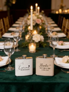 1pc Custom Wedding Wine Bottle Sleeve With Personalized Text, Elegant And Practical Wedding Gift - Multicolor - View 3