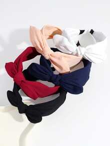 Bộ 5 chiếc băng đô cài tóc nơ dễ thương, băng đô Dopamine, băng đô cài tóc, phụ kiện tóc, phụ kiện đội đầu - Nhiều màu - Xem 4