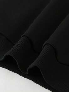 Áo hoodie nam cổ cao giữ ấm, màu trơn, kiểu dáng tối giản, thích hợp phối cùng quần jeans để mặc hàng ngày. - màu đen - Xem 7