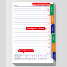 Tapsin 2026 Diary A5 Page A Day/Week To View Diary Hardback Case Bound Back Cover - Red - View 6