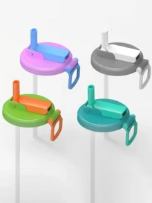 1 nắp đậy lon nước giải khát bằng silicon nhiều màu sắc, có thể tái sử dụng, kiểu dáng sáng tạo, phù hợp với lon soda, nước ngọt, nước ép, nước khoáng có ga (Vui lòng lắp ống hút từng bước để tránh bị tuột), phụ kiện cần thiết cho mùa hè, đồ dùng cho cốc, đồ dùng học tập (Màu ngẫu nhiên) - Màu ngẫu nhiên - Xem 2
