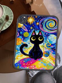 1个可爱黑猫彩色防摔平板电脑保护套，内置360度加厚防震保护套，适用于10.9英寸平板电脑，便携式皮革10.2英寸平板电脑保护壳 - 彩色 - 查看 3