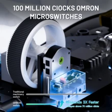 ATTACK SHARK X8Ultra Wireless Gaming Mouse&Big Hand,55g Ultra-Lightweight BT/2.4GHz Wirelss/Wired Mouse,8K Polling Rate,PixArt PAW3950MAX Sensor,42000 DPI,Gamer Mice For PC/Win - Multicolor - View 5