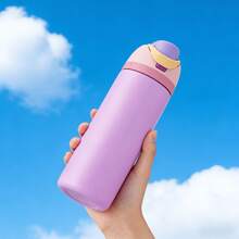 24oz/32oz Straw Vacuum Insulated Cup With Handle Portable Water Bottle 304 Stainless Steel Travel Vacuum For Cold Hot Cupowala - 彩色 - 查看 2