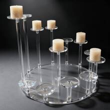 A Set Of 13 Heads Multi-Functional Durable Transparent Display Rack, High-End Acrylic Storage Display Rack, Jewelry Display Rack, Cupcake Display Rack, Perfume Display Rack, Doll Display Rack, Festival, Daily Use, And Gift Giving - Clear - View 8