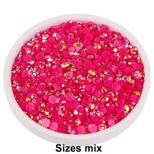 2mm-6mm Mixed Size, 2000pcs/Pack, Multi-Color, Flat Back Round Crystal Rhinestone Gems, DIY Nail Art Stones, Diamond Design Accessories, Glitter Nail Stickers Decor, Suitable For Phone Cases, Clothes, Bags, Shoes, Crafts. Nail Art Supplies, Nail Decorations. - Multicolor - View 81