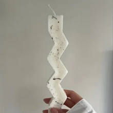 Molde de silicona con forma geométrica de onda larga 3D, adecuado para hacer velas, jabones, cera - raya - Ver 3