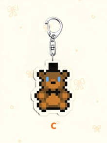 1个Y2K风格卡通FNAF亚克力钥匙扣，印有角色图案，适用于车钥匙、背包、手提包、挂绳、钥匙链等。是送给男友、女友、家人、医生、护士、情人节、手机装饰的绝佳礼物。 - 彩色 - 查看 5